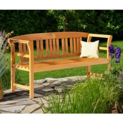 Banc De Jardin ROSE 150cm En Bois D'eucalyptus Certifié FSC® Banc Extérieur Banquette Jardin Balcon Terrasse -Promos Garde Plante Boutique 19048604 3