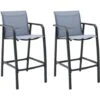 Chaises De Bar De Jardin 2 Pcs Gris Txtilène VidaXL -Promos Garde Plante Boutique 19322642 1