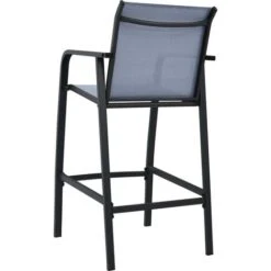 Chaises De Bar De Jardin 2 Pcs Gris Txtilène VidaXL 11 Chaises De Bar De Jardin 2 Pcs Gris Txtilène VidaXL -Promos Garde Plante Boutique 19322642 5