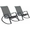 Chaises à Bascule De Jardin 2 Pcs Textilène Gris Foncé VidaXL 1 Chaises à Bascule De Jardin 2 Pcs Textilène Gris Foncé VidaXL -Promos Garde Plante Boutique 19623894 1