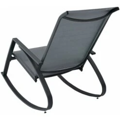 Chaises à Bascule De Jardin 2 Pcs Textilène Gris Foncé VidaXL -Promos Garde Plante Boutique 19623894 5