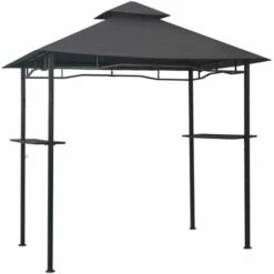 Belvédère De Barbecue 240x150x255 Cm Anthracite Acier VidaXL