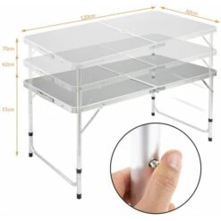 Table De Camping 4 Chaises Pliantes Fonction Valise Gris Ensemble Au Choix Gris -Promos Garde Plante Boutique 19708752 4