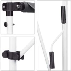 Bc-elec - HHYVA2012-Bluewhite Auvent Rétractable Manuel Store Banne Marquise Pour Patio & Terrasse 200x120cm Blanc Et Bleu -Promos Garde Plante Boutique 20084669 4