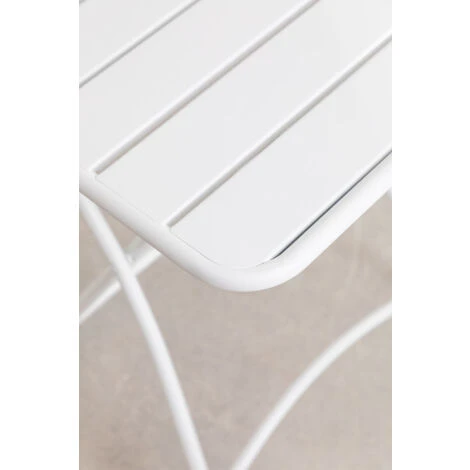 Table De Jardin Pliante Carrée En Acier (60x60 Cm) Janti SKLUM Blanc 7 Table De Jardin Pliante Carrée En Acier (60x60 Cm) Janti SKLUM Blanc – Image 5