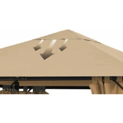 Toit De Rechange Pour Tonnelle De Jardin Beige 3 X 3 M -Promos Garde Plante Boutique 20378541 3