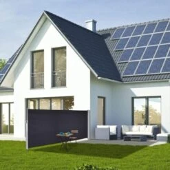 Bc-elec - ASA-160T Store Latéral Gris Anthracite 3x1.6m Rétractable Pour Terrasse, Brise-vue Jardin Pare-vue... -Promos Garde Plante Boutique 20612885 4