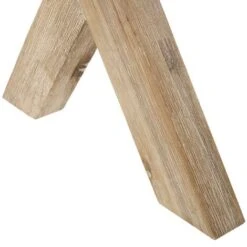 Tabouret De Jardin 51 X 40 Cm Avec Assise En Béton Résistant Et Pieds En Bois Naturel Idéal Pour Extérieur Au Style Scandinave Beliani -Promos Garde Plante Boutique 22778267 5