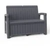 Banc Coffre En Résine Pour Jardin Gardiun Vita Gris Anthracite 124x66x90 Cm 230 L -Promos Garde Plante Boutique 22996644 1