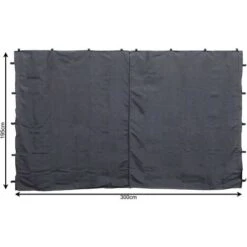 2 Panneaux Latéraux Avec Fermeture éclair 300x195cm Pour Gazebo 3x3m Pavilion Sidewall Anthracite RAL 7012 -Promos Garde Plante Boutique 23116339 5