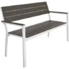 Banc De Jardin Line 2 Places En Aluminium 128 X 59 X 88cm - Meuble De Jardin, Banc De Jardin Extérieur, Banc Extérieur -Promos Garde Plante Boutique 23214583 1