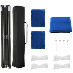 3x3m Tonnelle Pliante De Jardin Imperméable Avec Sac De Transport - Barnum Pliant Pour Marché, Mariage, Camping, Activités En Plein Air Avec 4 Parois - Bleu 11 3x3m Tonnelle Pliante De Jardin Imperméable Avec Sac De Transport - Barnum Pliant Pour Marché, Mariage, Camping, Activités En Plein Air Avec 4 Parois - Bleu -Promos Garde Plante Boutique 23523694 5