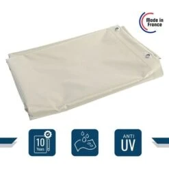 TECPLAST Toile Pergola Ivoire 4x4 M 680PR - Qualité 10 Ans - Bâche Pergola Ou Tonnelle étanche En PVC - Made In France -Promos Garde Plante Boutique 23757881 3