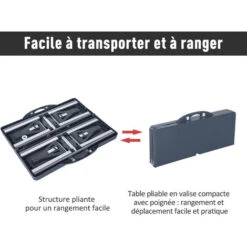 OUTSUNNY Table De Camping Pique Nique Pliante Portable 4 Personnes Aluminium Plastique Gris Foncé 11 OUTSUNNY Table De Camping Pique Nique Pliante Portable 4 Personnes Aluminium Plastique Gris Foncé -Promos Garde Plante Boutique 25008232 5