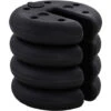 OUTSUNNY Lot De 4 Poids De Lestage Rond Pour Tonnelle Barnum Tente Dim. Ø 25 X 6H Cm HDPE Noir -Promos Garde Plante Boutique 25008281 1