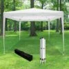 Tonnelle De Jardin Pliante 3x3 M Blanche - Tonnelle Barnum Pliant Toile 210D (160g/M2) - Tente Pliable Idéale Pour Reception En Exterieur -Promos Garde Plante Boutique 25237172 1