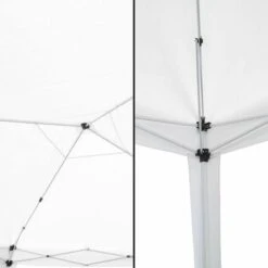 Tonnelle De Jardin Pliante 3x3 M Blanche - Tonnelle Barnum Pliant Toile 210D (160g/M2) - Tente Pliable Idéale Pour Reception En Exterieur -Promos Garde Plante Boutique 25237172 3