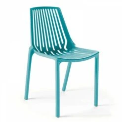 Chaise De Jardin Ajourée En Plastique Bleu