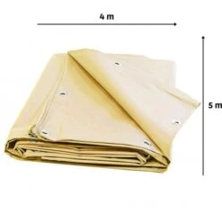 Bache Pergola Et Tonnelle 5 X 4 M IVOIRE 680g/m² - Toile Pergola Et Tonnelle Ivoire 5x4 M En PVC -Promos Garde Plante Boutique 2638344 4