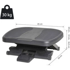 HOMCOM Repose-pied Ergonomique De Bureau Hauteur Et Inclinaison Réglables 45L X 34l Cm Gris 9 HOMCOM Repose-pied Ergonomique De Bureau Hauteur Et Inclinaison Réglables 45L X 34l Cm Gris -Promos Garde Plante Boutique 26682514 3