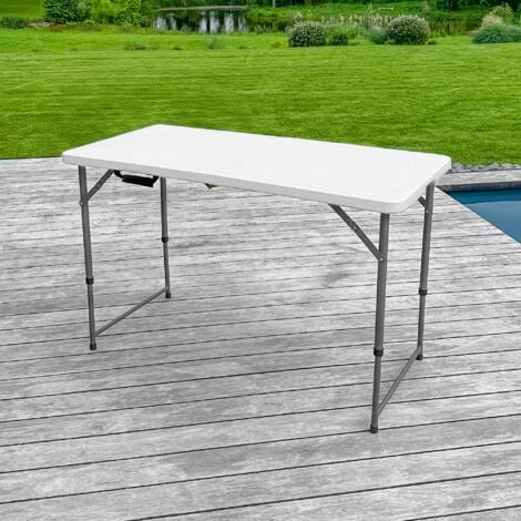 Table Pliante 120 Cm D'Appoint Rectangulaire Blanche - Table De Camping 6 Personnes L120 X L60 X H74cm En HDPE Haute Densité Épaisseur 3,5 Cm - Nouveau Modèle 2021 Emballage Renforcé 3 Table Pliante 120 Cm D'Appoint Rectangulaire Blanche - Table De Camping 6 Personnes L120 X L60 X H74cm En HDPE Haute Densité Épaisseur 3,5 Cm - Nouveau Modèle 2021 Emballage Renforcé