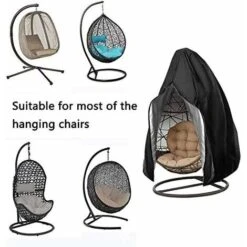 Kueatily Housse De Chaise Suspendue Oxford De Protection Imperméable à L'eau Et à La Poussière Pour Patio, Chaise à Bascule, Chaise Flottante (Black) 11 Kueatily Housse De Chaise Suspendue Oxford De Protection Imperméable à L'eau Et à La Poussière Pour Patio, Chaise à Bascule, Chaise Flottante (Black) -Promos Garde Plante Boutique 27601922 5