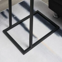 HOMCOM Table Basse Table D'appoint Guéridon Bout De Canapé Intérieur Extérieur Métal époxy Noir -Promos Garde Plante Boutique 27825539 5