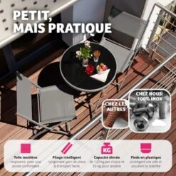 Ensemble Table Et Chaises De Jardin DUSSELDORF - Mobilier De Jardin, Meuble De Jardin, Salon De Jardin -Promos Garde Plante Boutique 28381370 3