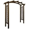 Pergola AKÉBIA - Arc - Teintée Marron - L. 220 X P. 80 X H. 228 Cm -Promos Garde Plante Boutique 28416186 1