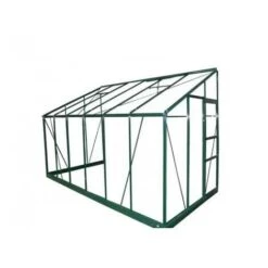 Serre / Véranda Adossée 126 - 7,3 M² Verre Trempé 4 Mm. Aluminium Laqué Vert - Sans Base - Porte à Gauche 8 Serre / Véranda Adossée 126 - 7,3 M² Verre Trempé 4 Mm. Aluminium Laqué Vert - Sans Base - Porte à Gauche -Promos Garde Plante Boutique 28588322 3
