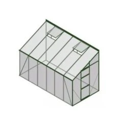 Serre / Véranda Adossée 126 - 7,3 M² Verre Trempé 4 Mm. Aluminium Laqué Vert - Sans Base - Porte à Gauche 9 Serre / Véranda Adossée 126 - 7,3 M² Verre Trempé 4 Mm. Aluminium Laqué Vert - Sans Base - Porte à Gauche -Promos Garde Plante Boutique 28588322 4