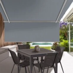 Store Banne Manuel 3,95x3 M Gris Anthracite Lambrequin H.1,40 M -Promos Garde Plante Boutique 28718923 3