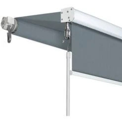 Store Banne Manuel 3,95x3 M Gris Anthracite Lambrequin H.1,40 M -Promos Garde Plante Boutique 28718923 4