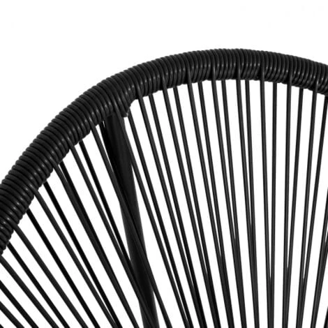 Salon De Jardin IZMIR Table Et 2 Fauteuils Oeuf Cordage Noir 6 Salon De Jardin IZMIR Table Et 2 Fauteuils Oeuf Cordage Noir – Image 4