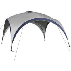 OUTSUNNY Tonnelle Barnum Contemporain En Dôme Dim. 4L X 4l X 2,5H M Métal époxy Polyester Haute Densité 190T Gris