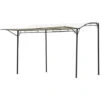 OUTSUNNY Pergola Tonnelle De Jardin Avec Auvent Réglable Métal époxy Polyester Haute Densité Crème