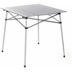 Table à Lattes De Camping - O'Camp - Housse De Transport Inclus - Dimensions : 70 X 70 X 70 Cm