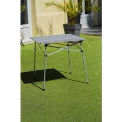 Table à Lattes De Camping - O'Camp - Housse De Transport Inclus - Dimensions : 70 X 70 X 70 Cm -Promos Garde Plante Boutique 29192970 3