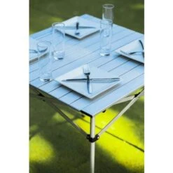 Table à Lattes De Camping - O'Camp - Housse De Transport Inclus - Dimensions : 70 X 70 X 70 Cm -Promos Garde Plante Boutique 29192970 5