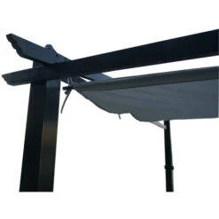 Tonnelle/Pergola Mural En Aluminium 3x4m Toile Coulissante Rétractable - Gris - LISBOA -Promos Garde Plante Boutique 29366700 4