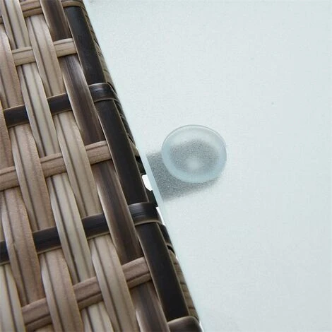 Ensemble De Bar De Jardin 4 Tabourets + Coussins + Table En Polyrotin Marron 5 Ensemble De Bar De Jardin 4 Tabourets + Coussins + Table En Polyrotin Marron – Image 3