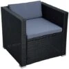 Fauteuil De Jardin Avec Coussins En Polyrotin Noir -Promos Garde Plante Boutique 29541814 1
