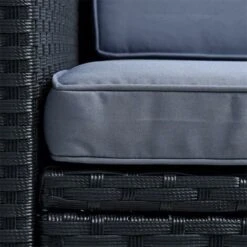 Fauteuil De Jardin Avec Coussins En Polyrotin Noir -Promos Garde Plante Boutique 29541814 2