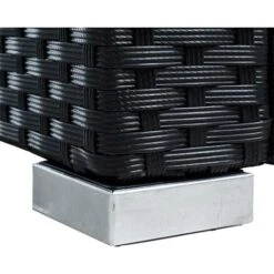 Fauteuil De Jardin Avec Coussins En Polyrotin Noir -Promos Garde Plante Boutique 29541814 4