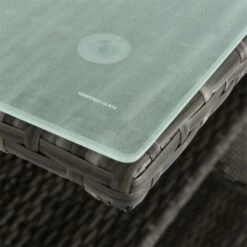 Ensemble De Bar De Jardin 2 Tabourets Table + Rangement En Polyrotin Gris -Promos Garde Plante Boutique 29882376 5