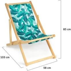 Lot De 2 Chaises Longues Pliantes Chilienne Bois Toile Tropicale 10 Lot De 2 Chaises Longues Pliantes Chilienne Bois Toile Tropicale -Promos Garde Plante Boutique 30015891 4