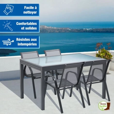 Chaises De Jardin Textilène - X 4 4 Chaises De Jardin Textilène - X 4 – Image 2