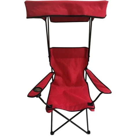 Chaise Pliante Avec Pare Soleil Sunrise Rouge 3 Chaise Pliante Avec Pare Soleil Sunrise Rouge