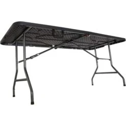 AREBOS Table Pliante Table De Buffet Look Rotin Table De Jardin Table De Camping -Promos Garde Plante Boutique 30190793 5
