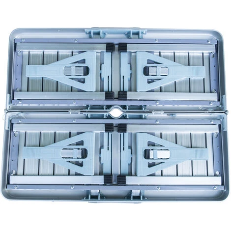 HOMCOM Table De Camping Pique-nique Pliante Aluminium 4 Places En Valise 6 HOMCOM Table De Camping Pique-nique Pliante Aluminium 4 Places En Valise – Image 4